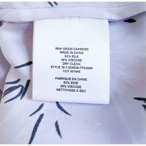 EQUIPMENT Causette Silk Shirt Blouse Lavender Multi Floral size medium - Picture 8 of 13